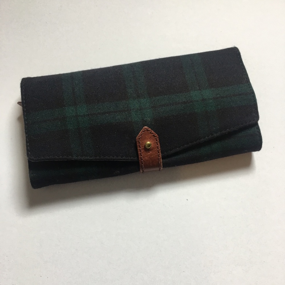 Madewell plaid jewelry roll